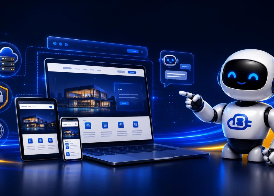 BEF AI robot maskotu ile yapay zekâ destekli web sitesi oluşturma