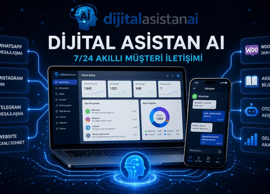 Dijital Asistan AI çok kanallı yapay zekâ müşteri iletişimi platformu