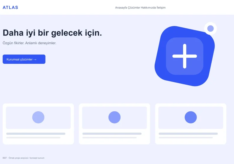 Atlas — Kurumsal Deneyim masaüstü örnek arayüzü
