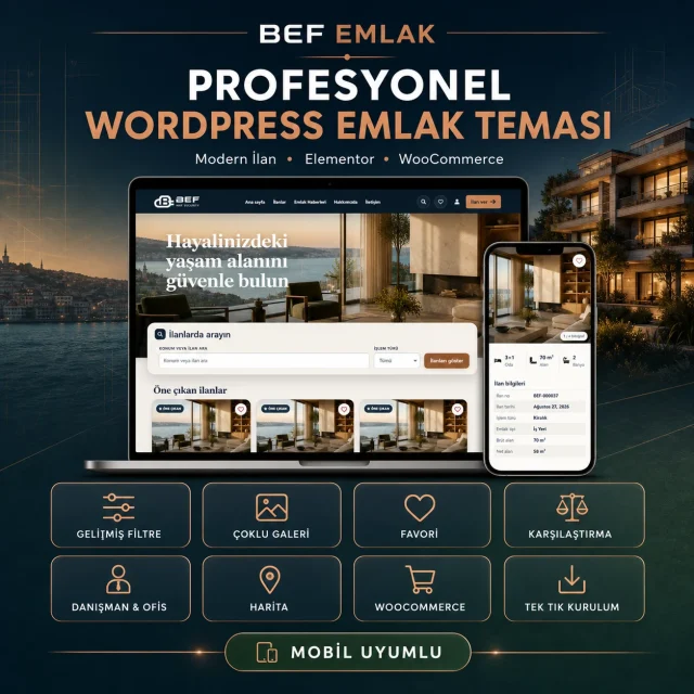 BEF Emlak Wordpress Teması – Türkçe