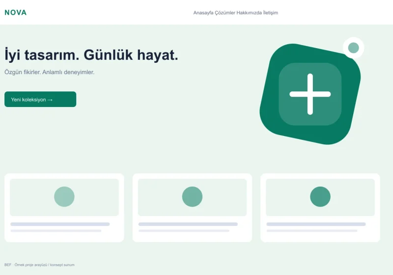 Nova — Dijital Mağaza masaüstü örnek arayüzü